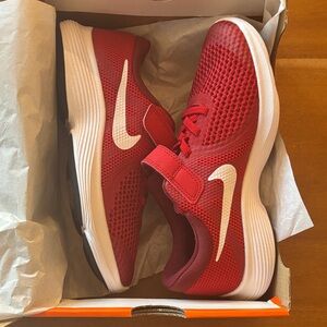 Nike Kids Red and White Sneakers
